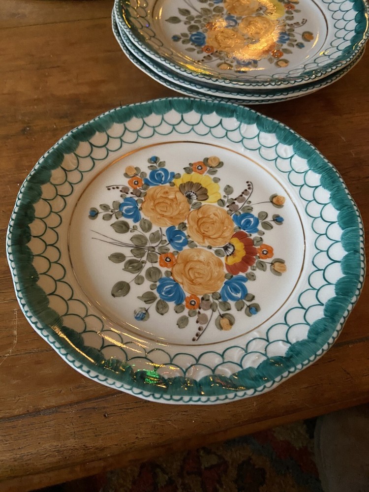 Set Of 4 Polish Wakbrzyeh Fine China 7.5 Inch Salad Plates