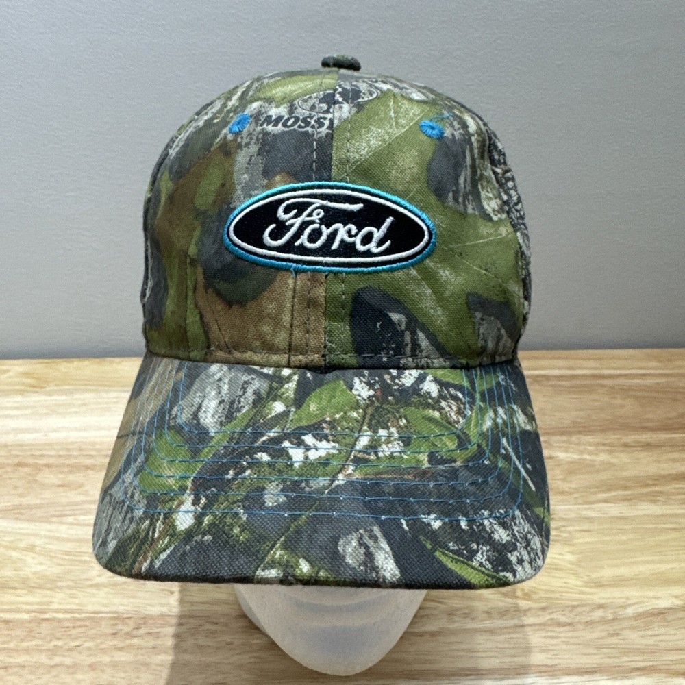 Mossy Oak Camouflage Hat With Embroidered Ford Logo One Size Fits Most