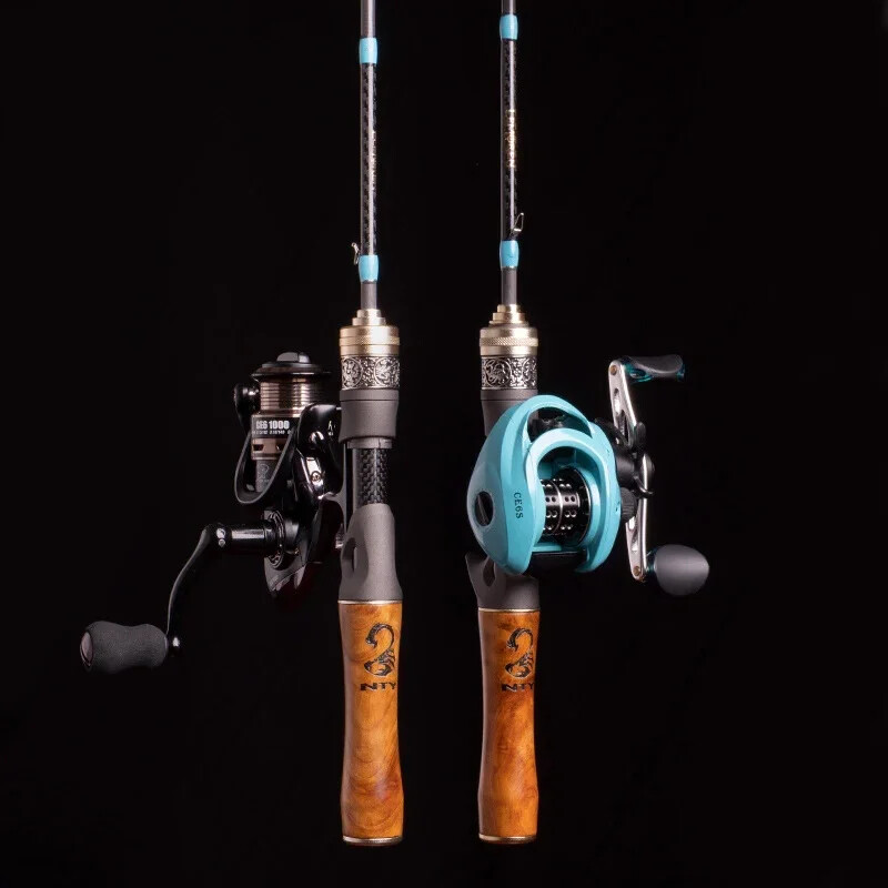 Ultra-Light Fishing Rod Carbon Fiber Lure Pole Bait Wood Handle Fishing Rods New