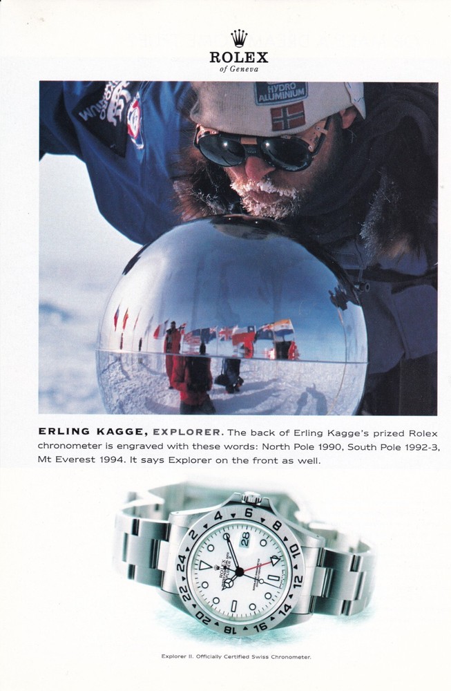 ROLEX Explorer Erling Kagge Original 2000 Print Ad!!
