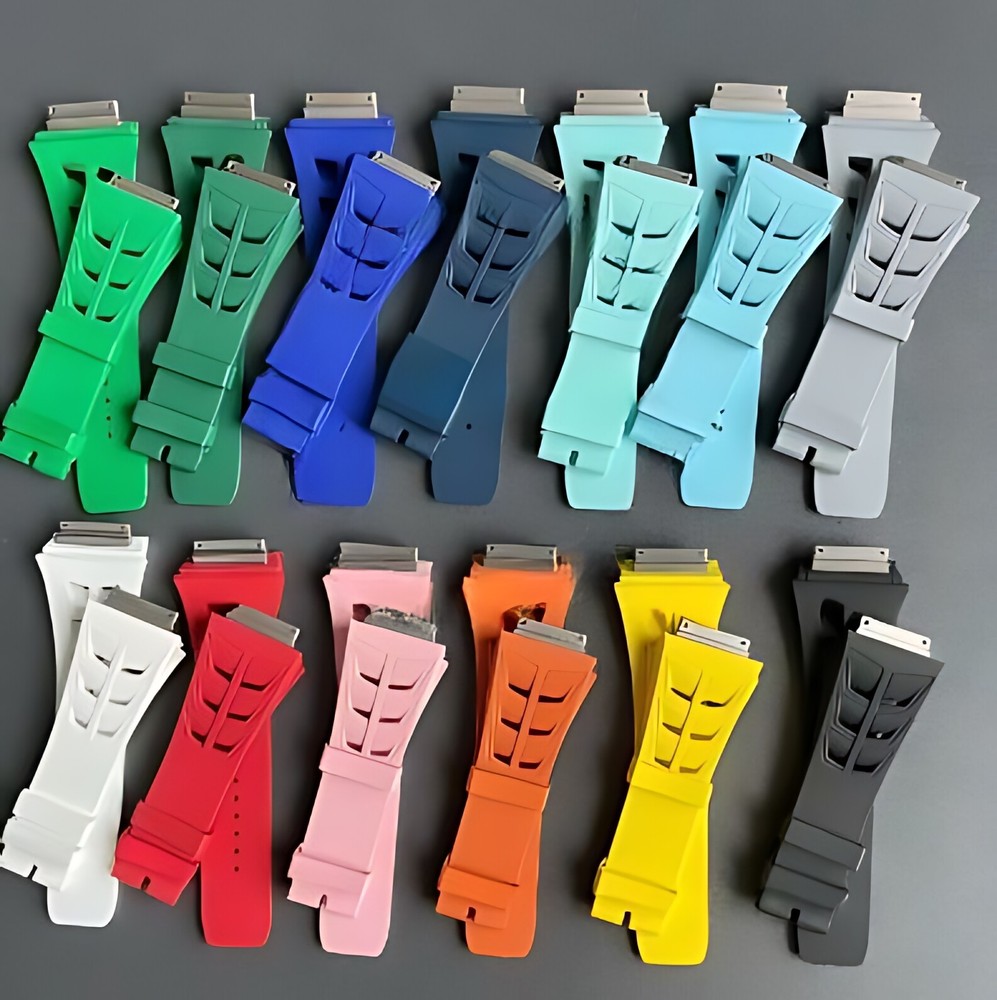 M Size FKM Fluoro Rubber Watch Band Strap Fits Richard Mill RM030 RM055
