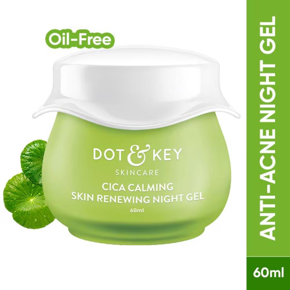Dot & Key CICA & Niacinamide Calming Renewing Night Gel Cream For Oily, 60ml