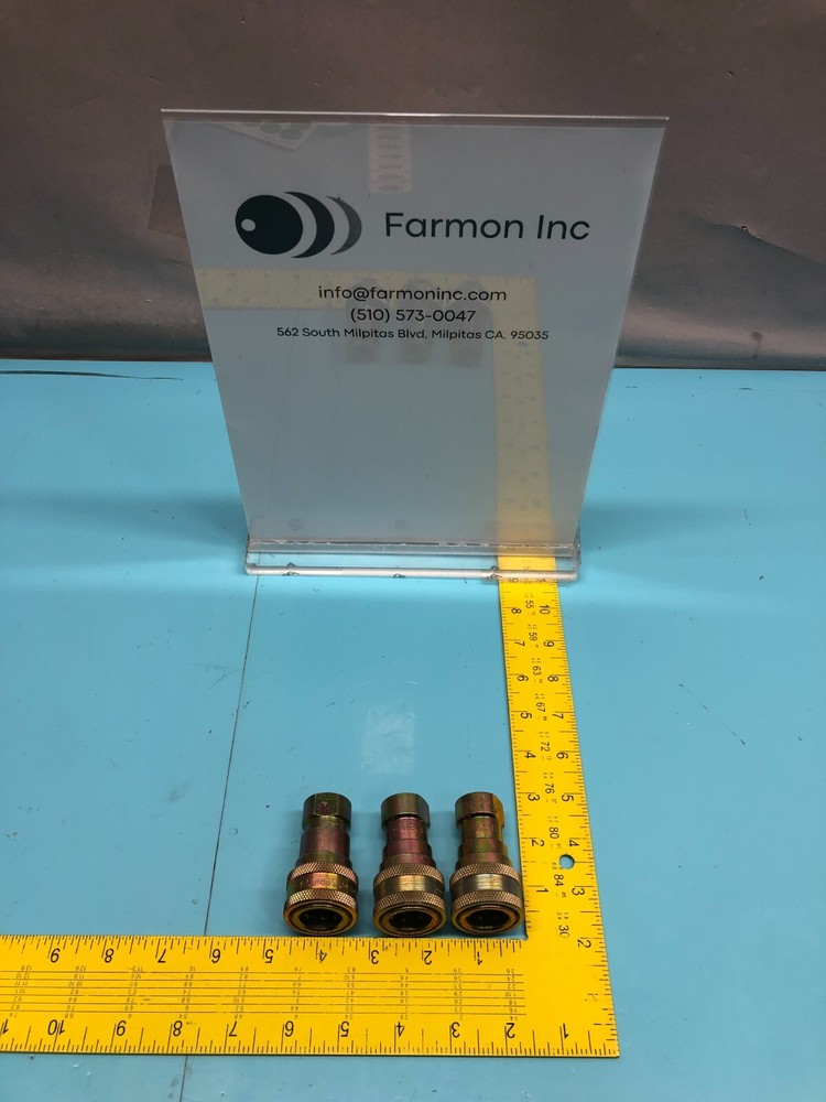 3 PARKER H3-62 FITTING, QUICK CONNECT COUPLER, H3-62Y, PARKER 60 SERIES, 184627