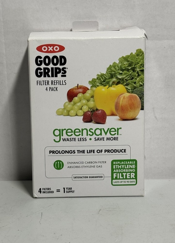 OXO Good Grips GreenSaver Carbon Filter Refills 4-Pack 1-Year Supply New BA-image