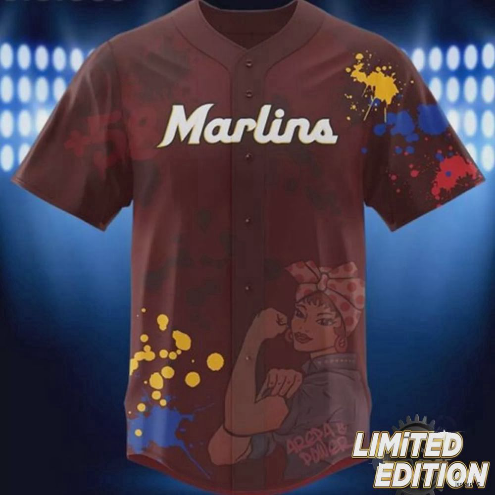 Marlins Venezuelan Heritage Celebration Giveaway  2024 Print Jersey S5XL
