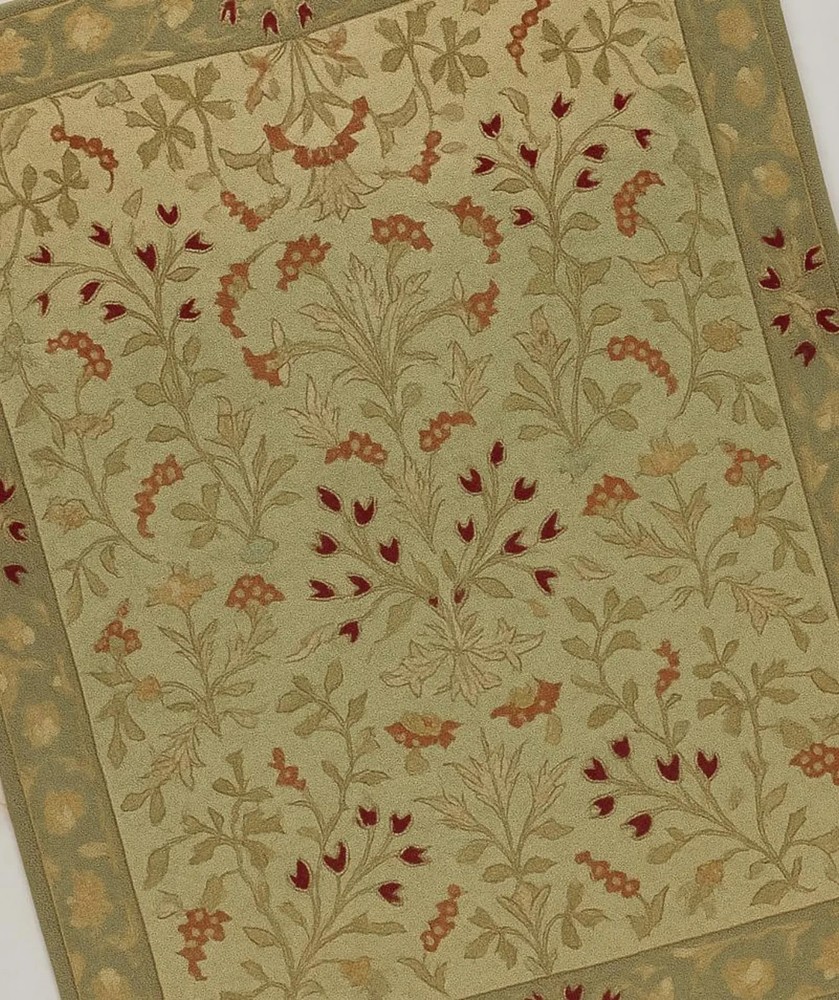 Handmade Wool Area Rug: Traditional Oriental Style, New Zealand Wool