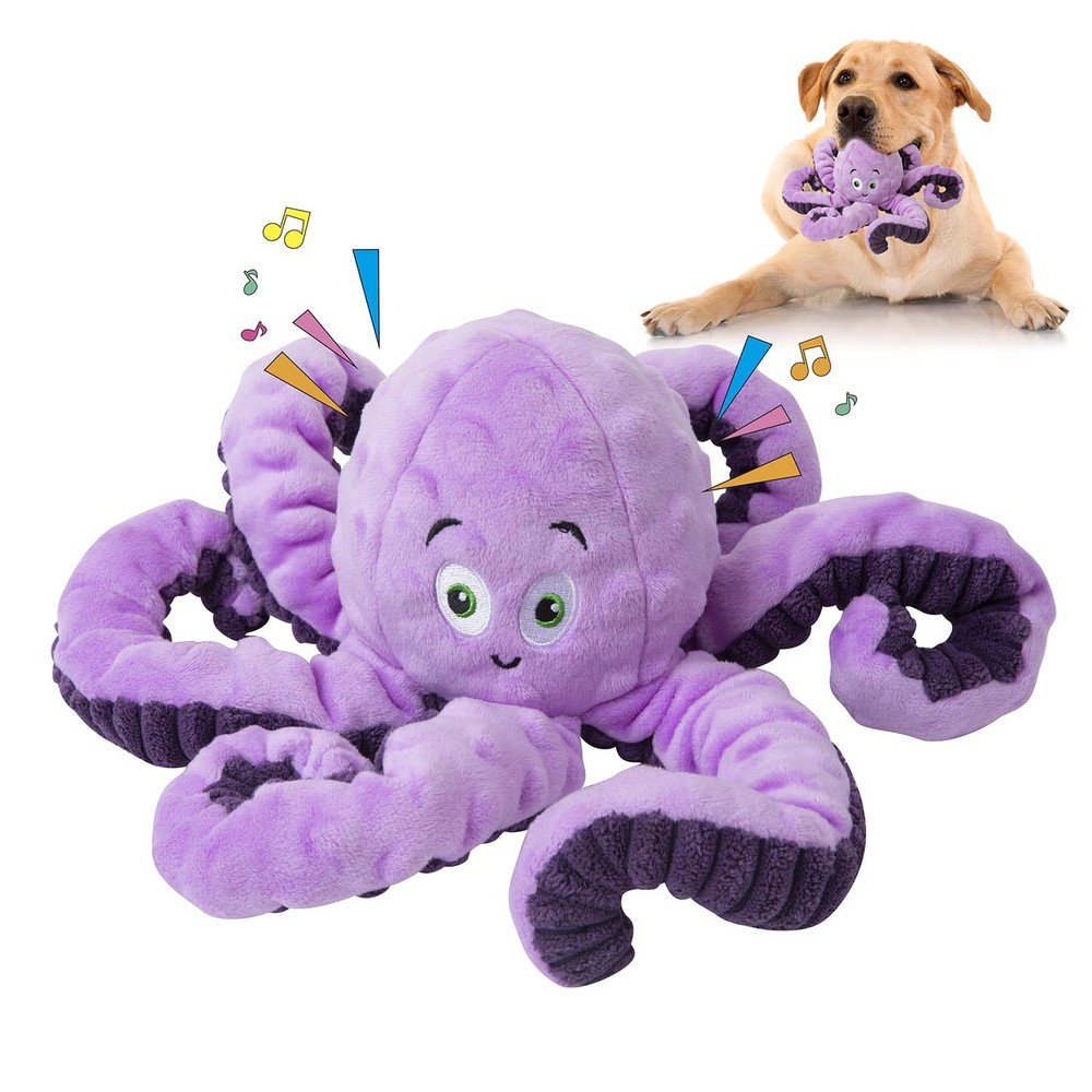 Dog Toys for Large Breed, Octopus Squeaky Funny Cute Interactive Medium & Sma...