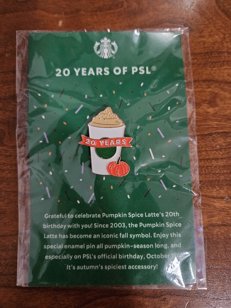 2023 Starbucks Pumpkin Spice Latte 20 Years Pin