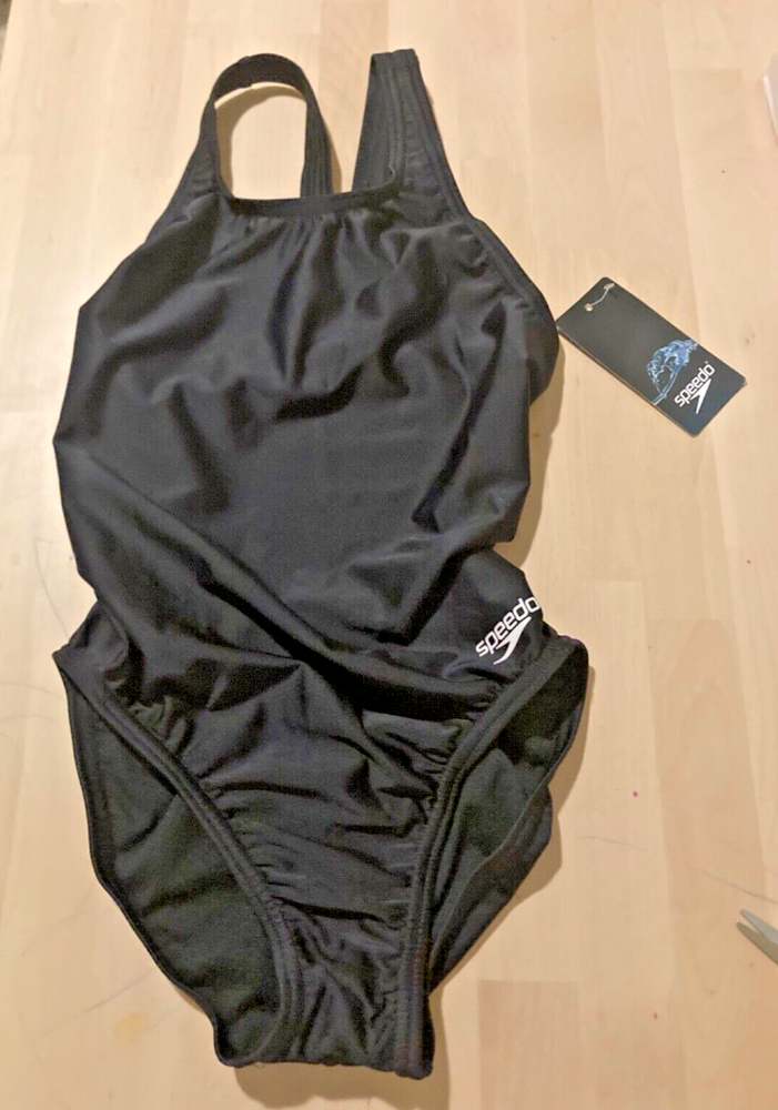 Speedo GIRLS YOUTH Super Pro One Piece Swimsuit - Speedo Black, Size 12/28 US