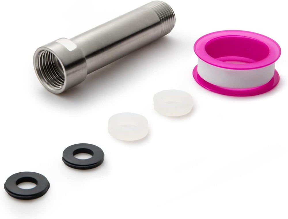 OFFO Shower Head Extension Arm 3 Inches, Brushed 3 inches, Nickel