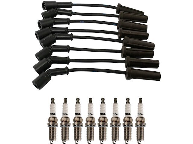TRQ Ignition Kit Spark Plug Wire Set with Spark Plugs fits Hummer H2 2009 61VQXY