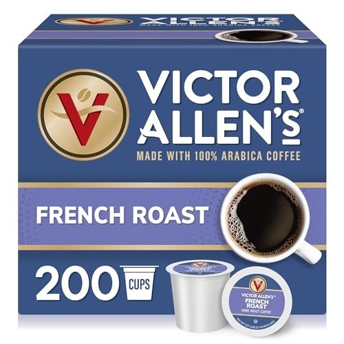 Victor Allen's Coffee French Roast, Dark Roast, 200 Ct, Single Serve Coffee Pods