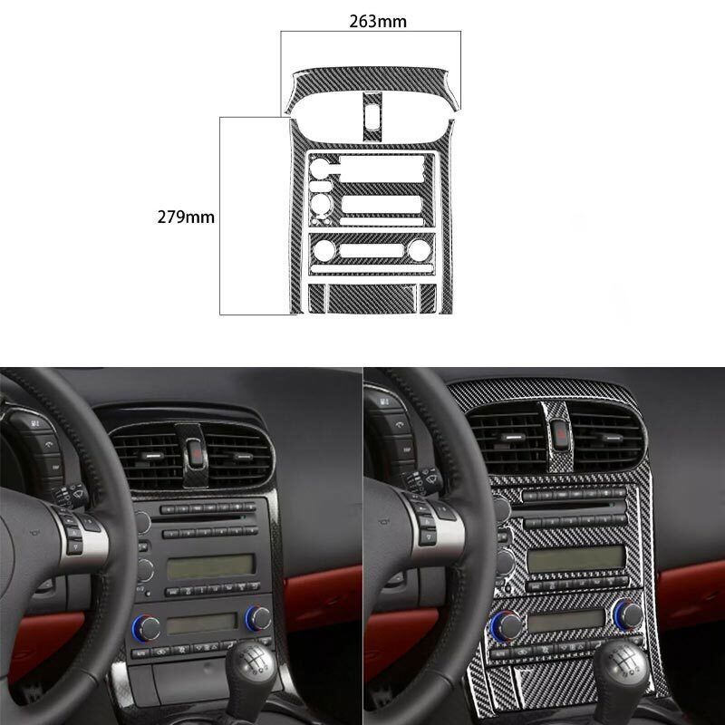 Type D Carbon Fiber Fit For Chevrolet Corvette C6 Central Control Panel Cover