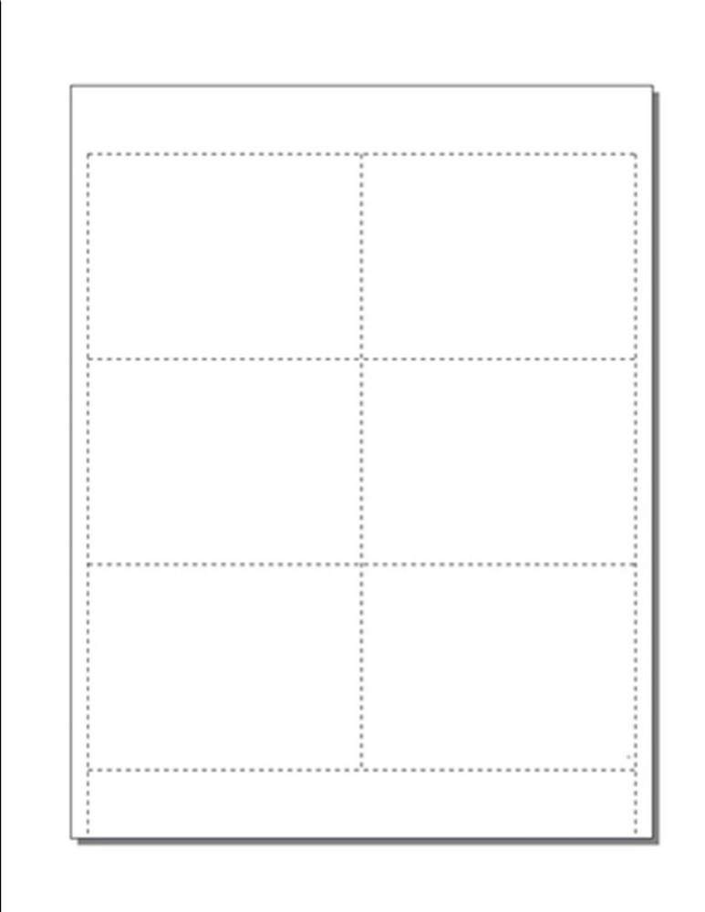 Customizable Blank Name Badge Inserts on 8.5x11 Vellum Sheet - 6 per Page 4x3 Size - 50-Pack  