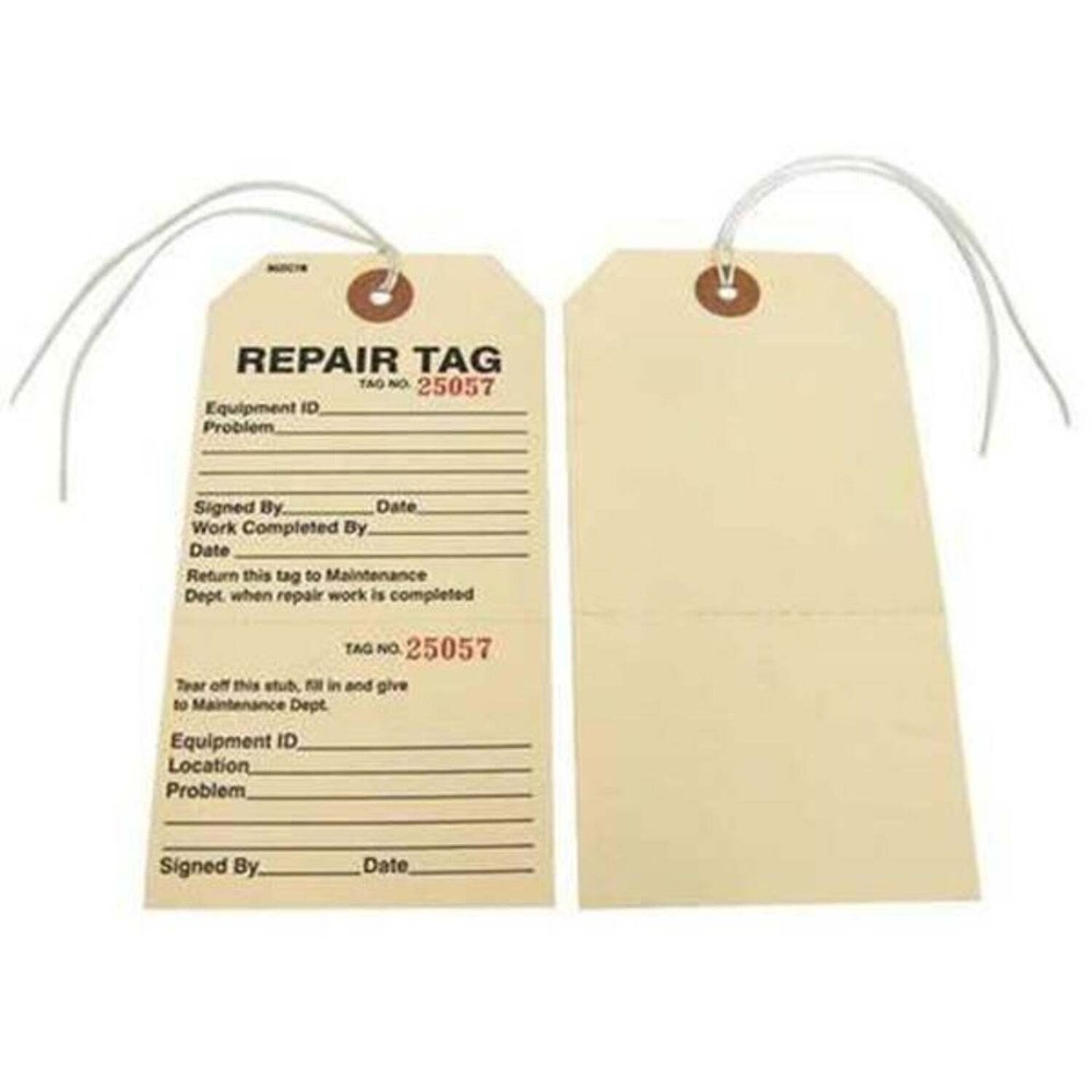 Badger Tag Repair Tag, Pack of 100qty