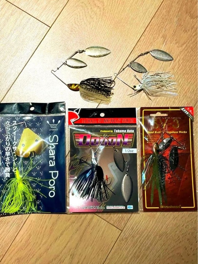JACKALL Dawn Spinnerbait Buzzbait Set 1/2oz & 3/8oz Hard Lures, Used