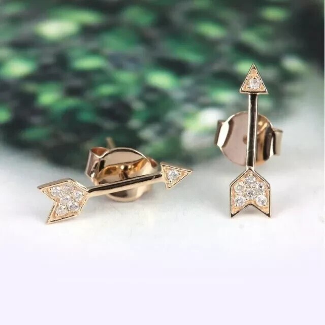 1.20 Ct Round Simulated Diamond Stud Earrings in 14K Yellow Gold Plated for Women