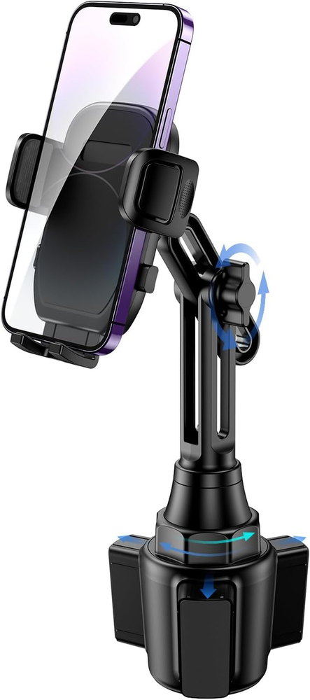 Cup Phone Mount for Car, [Upgraded Version] Universal Cup Phone Cradle Holder wi