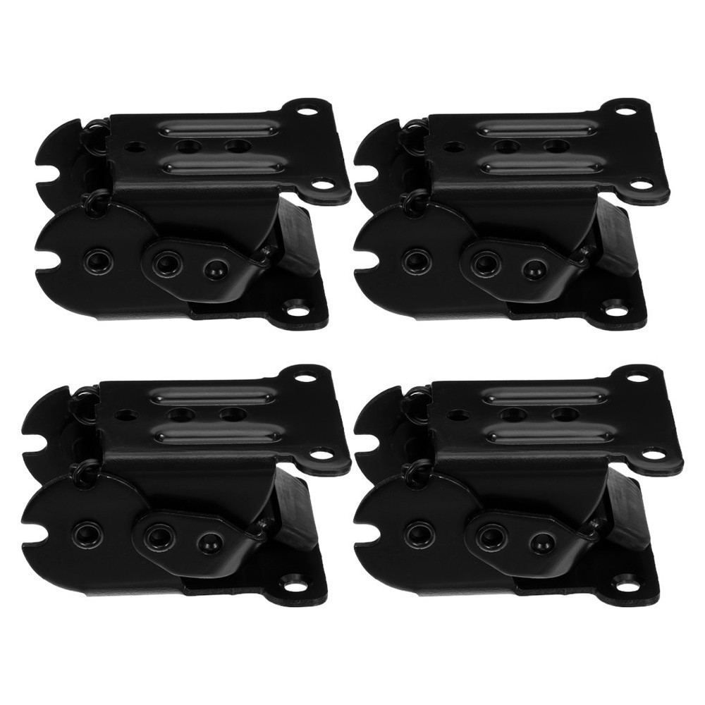 4 Pcs Hidden Folding Hinge Heavy Duty Self Locking Desk Hinges Black