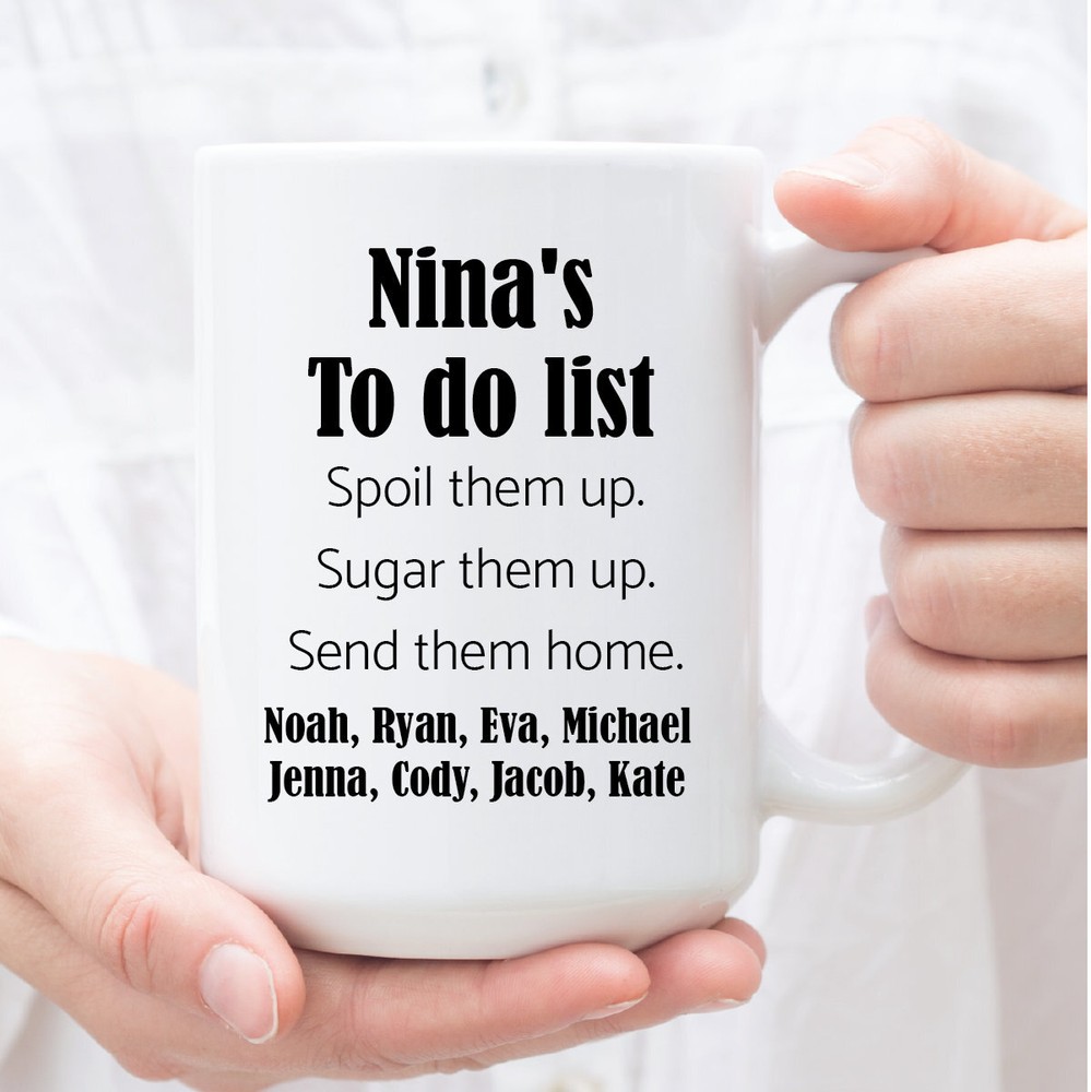 Funny Personalized Cup For Nina Custom Coffee Mug For Nina Christmas Gift For