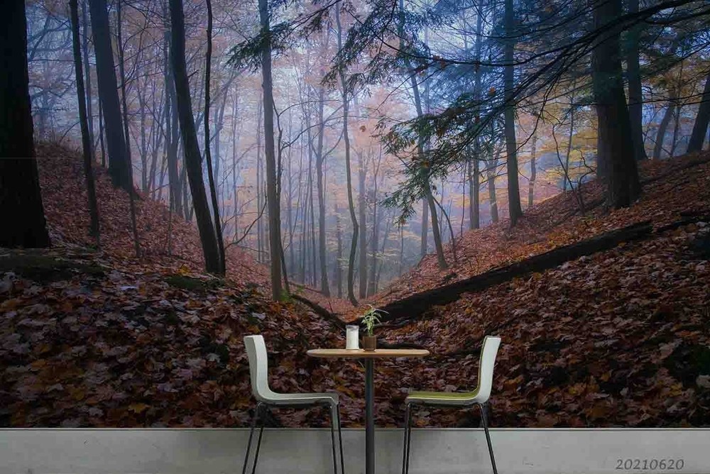 3D Forest Autumn Landscape Wall Murals Wallpaper Murals Wall Sticker