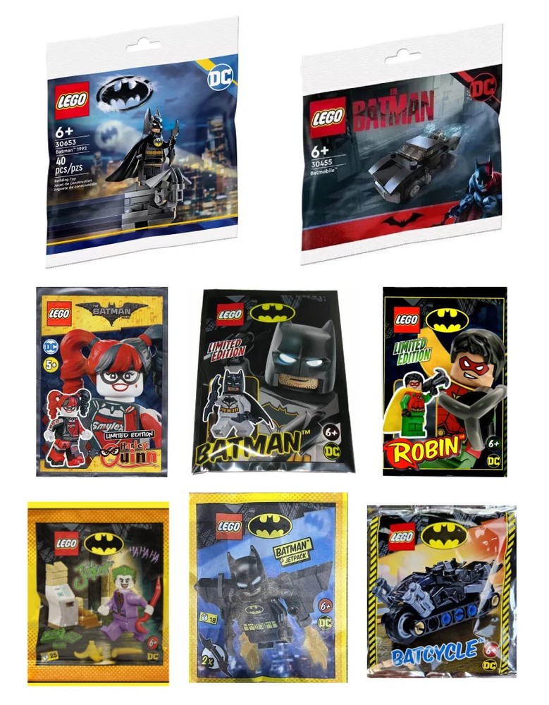 Lego DC Comics Poly Bag & Minifigures Retired Collector's Ed New Sealed You Pick