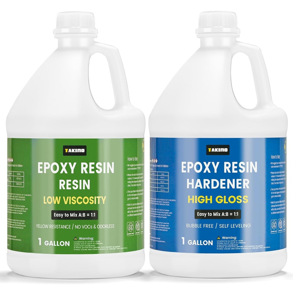 2 Gallon Crystal Clear Bubble-Free Non-Yellowing Epoxy Resin Kit