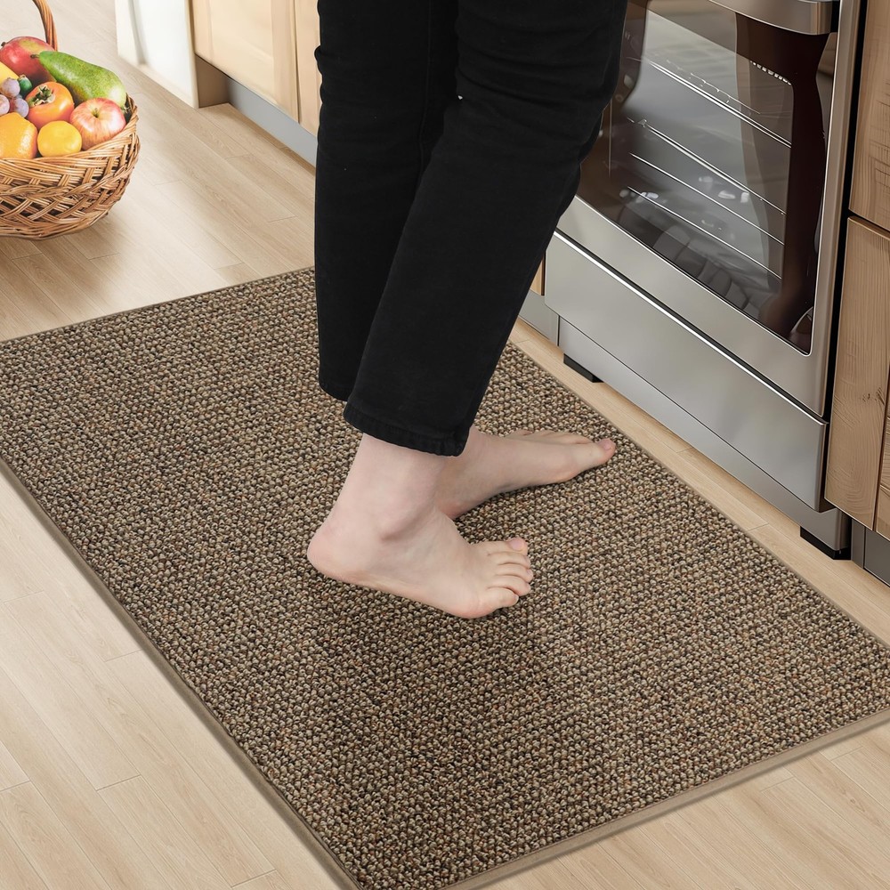Non-slip 20x32 inch kitchen rugs, super absorbent floor mats for sinks and high traffic areas