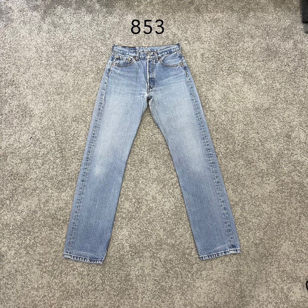 Vintage Levi’s 501 Jeans actual 26x30 Light Wash Blue Distressed