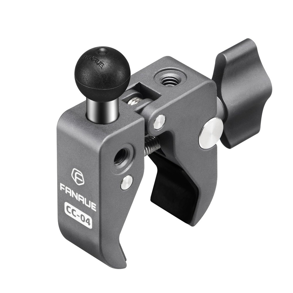 Aluminum Handlebar Base Mount Strong Rod Clamp with 17mm Ball Head Adapter fo...