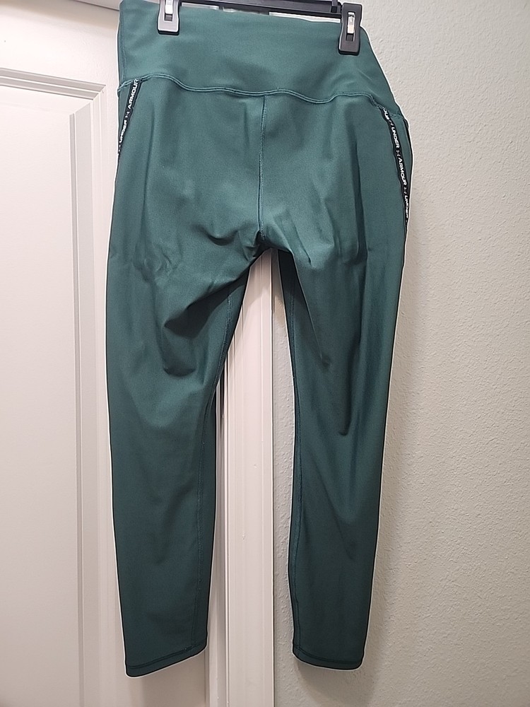 Under Armour Leggings HeatGear Compression Capri Pants Womens Large Green