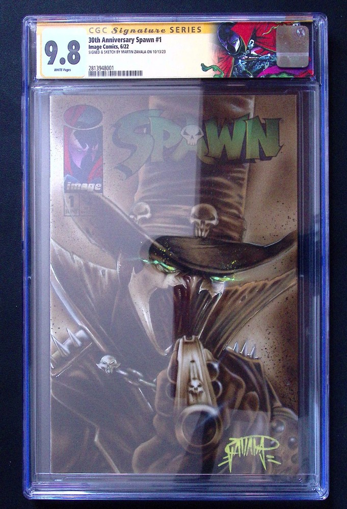 Gunslinger Spawn Sketch by MARTIN ZAVALA on 30th Anniversary Spawn CGC 9.8