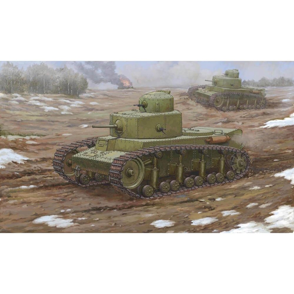 Hobby Boss Soviet T-12 Medium Tank Armor Model Kit Soviet Army T-12 Medium Tank