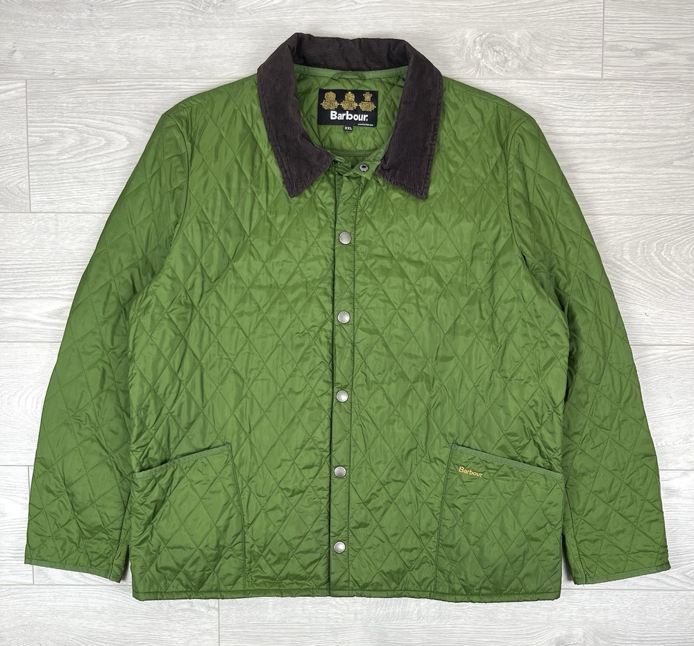 Barbour England Liddesdale Lightweight Quilted Green Jacket for Men XXL