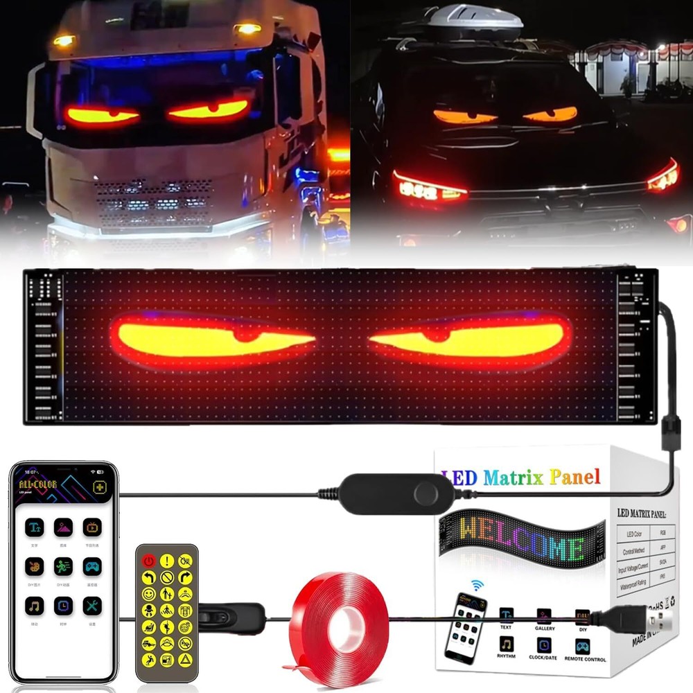 Truck-Specific Devil's Eye LED-Screen Car Eye Light Truck Dynamic LED Light
