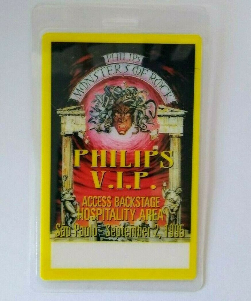 Monsters Of Rock Heavy Metal Music VIP Backstage Pass Ozzy Osbourne Alice Cooper