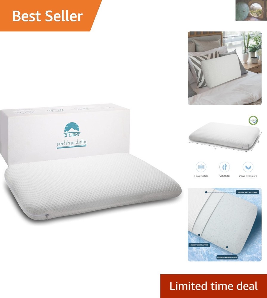 Hypoallergenic Slim Memory Foam Pillow 3.2