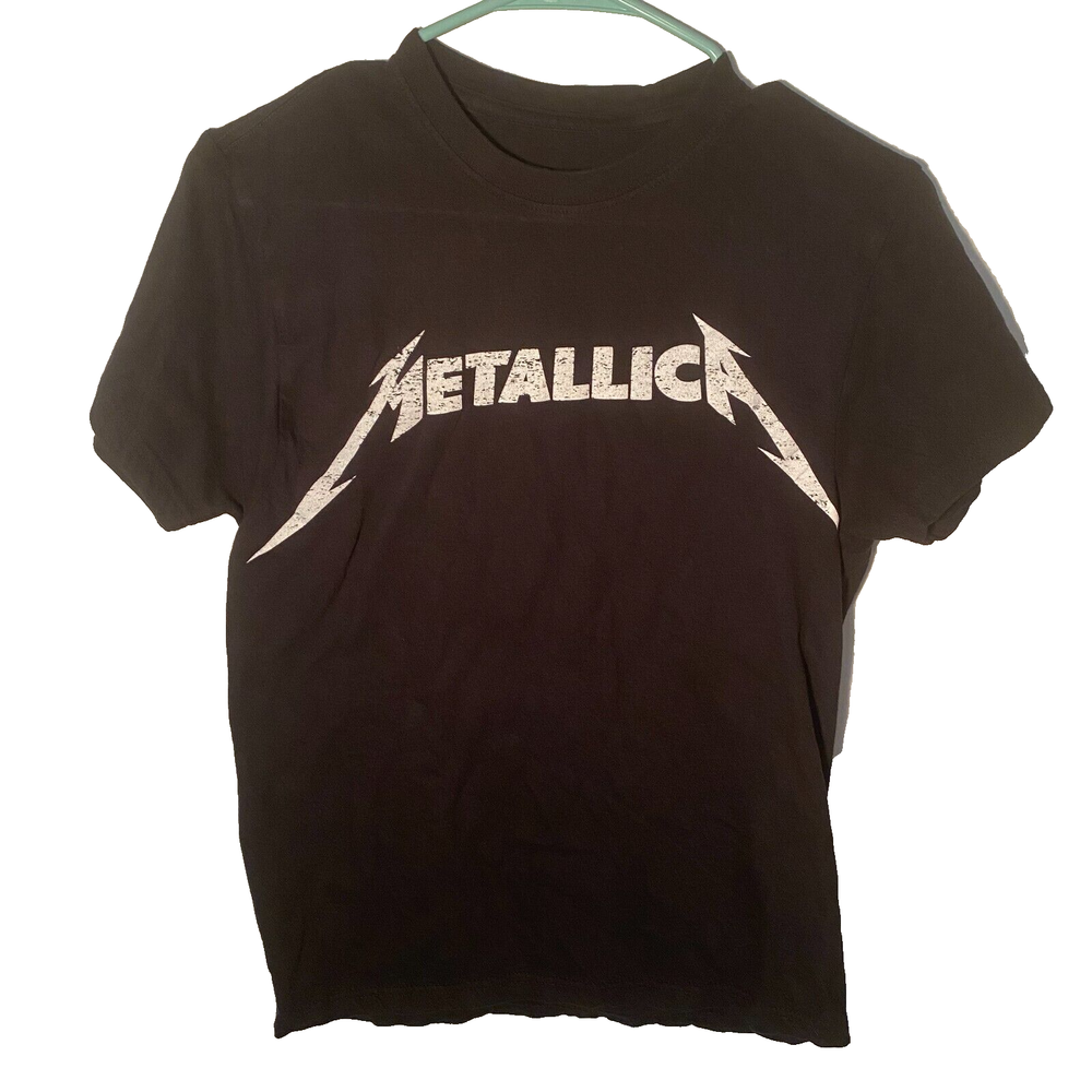 Metallica Size Small Black White Graphic Print Logo T Shirt