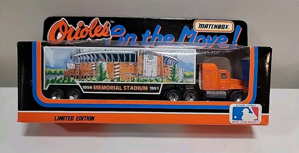 1991 LIMITED EDITION Matchbox Orioles on the Move Transporter AA