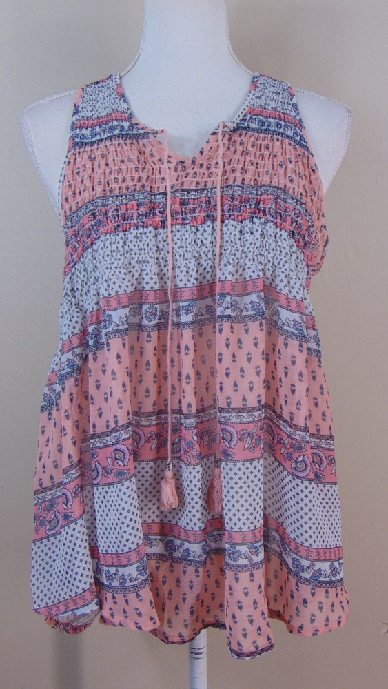 Y2K Fairycore Babydoll Tank Top XL 15 / 17 Patchwork Cottagecore No Boundaries