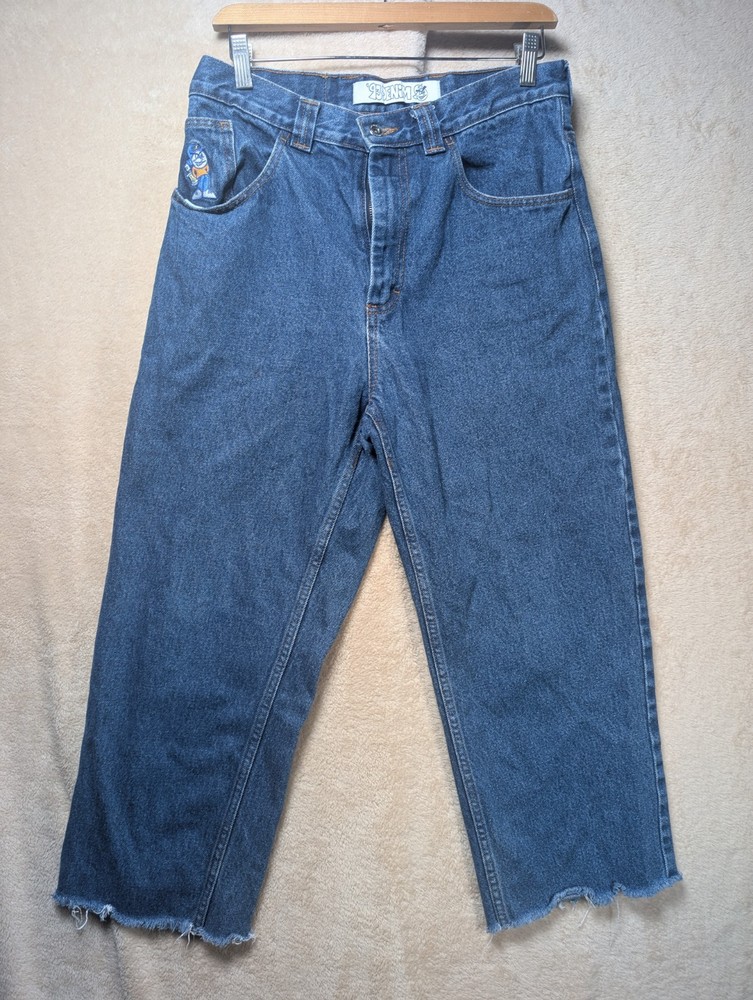 Polar Skate Co '93 Jeans Men’s Fit 30x30 Blue Denim Baggy Streetwear Distressed