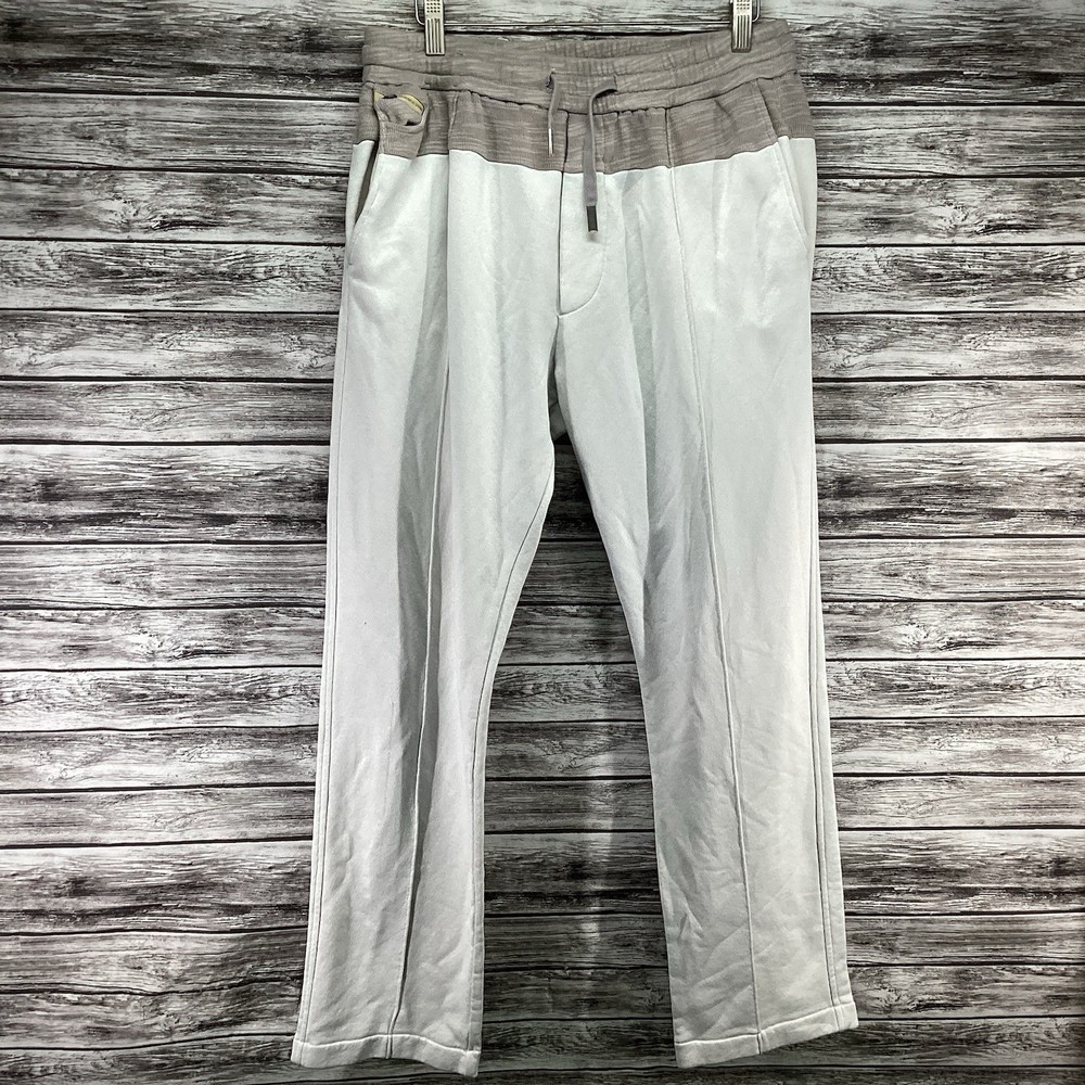 DIESEL Industry Sweatpants Mens Large Ivory Track Jogger Activewear Casual