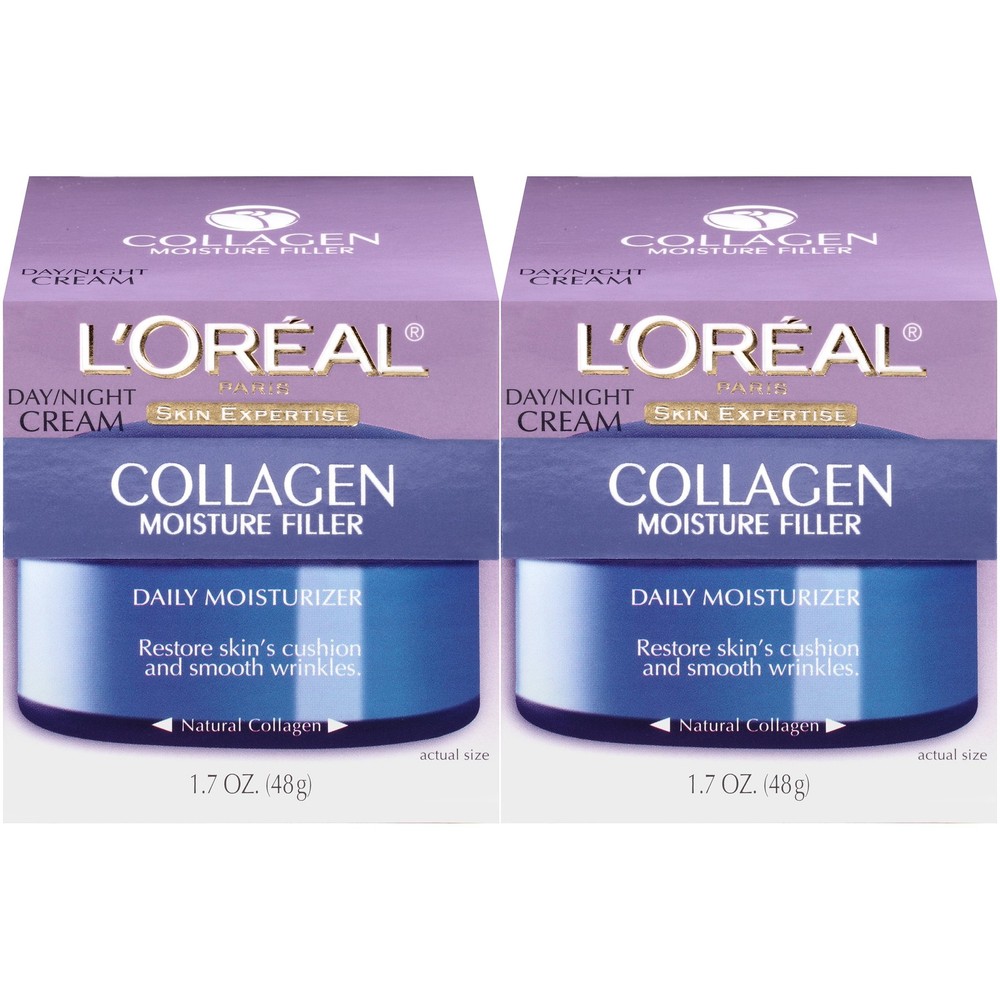 L'Oreal Paris Collagen Face Moisturizer Day Night Cream Anti Aging Hydration