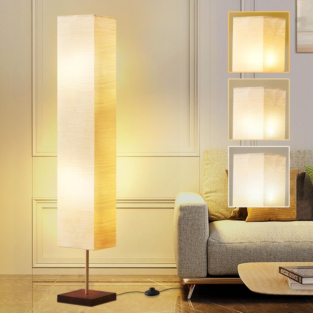 GyroVu Floor Lamp for Living Room, 3 Color Temperature Column Tall Lamp, Stan...