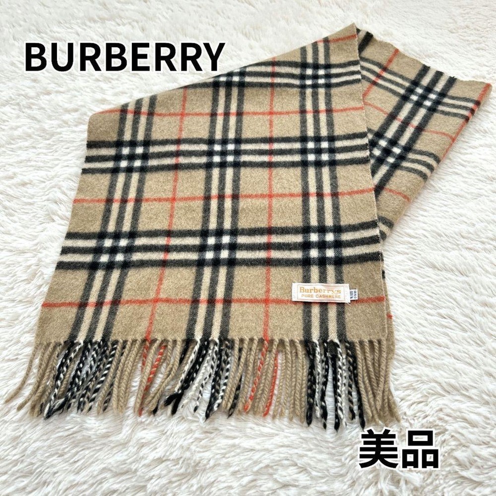 Burberry Nova Check Muffler Cashmere 100 Women Scarf Accessory Original LTD Coll