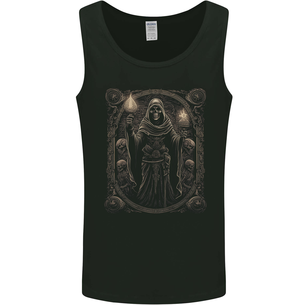 Gothic Grim Reaper Goth Heavy Metal Skull 4 Mens Vest Tank Top