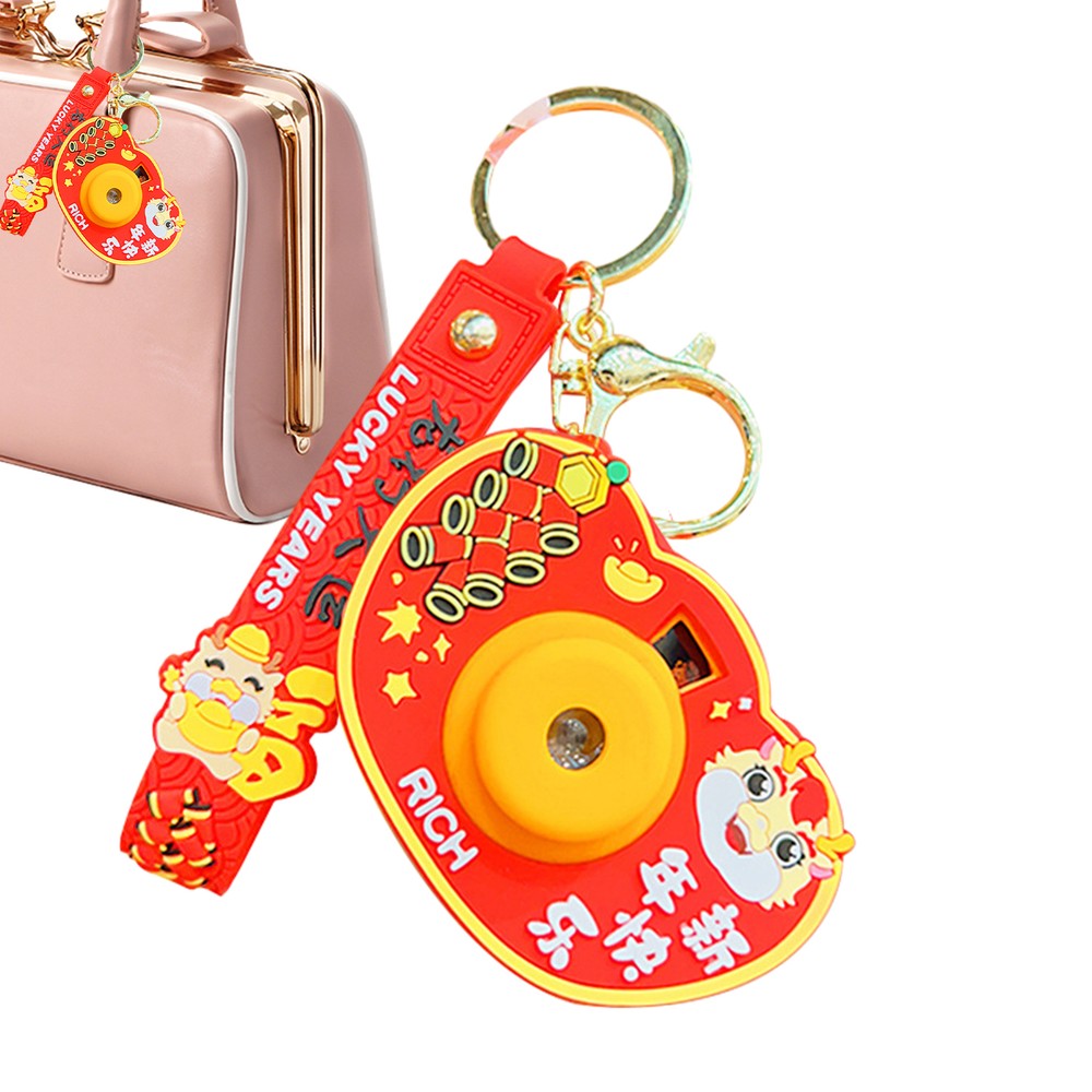 NEW Good Luck Charm Keychain Keyring Bag Pendant Accessories Year Of The Dragon-image