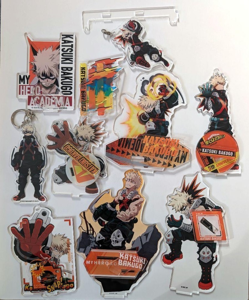 My Hero Academia Katsuki Bakugo Acrylic Stand Keychain Set of 9 Pieces