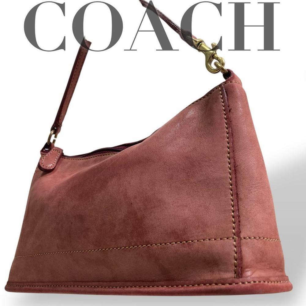 Coach Leather Logo Charm Accessory Pouch for Handbags  