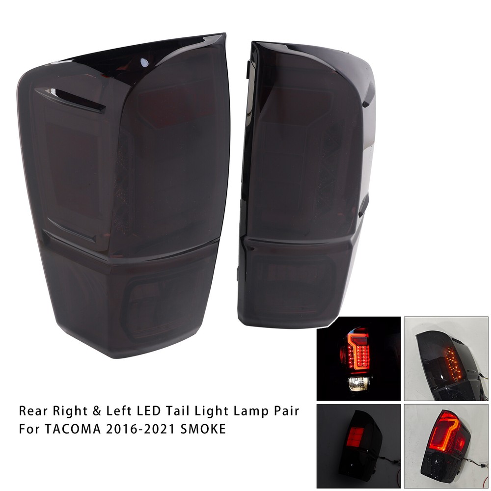 2016-2021 Tacoma LED Smoke Tail Light Pair - Rear Right & Left